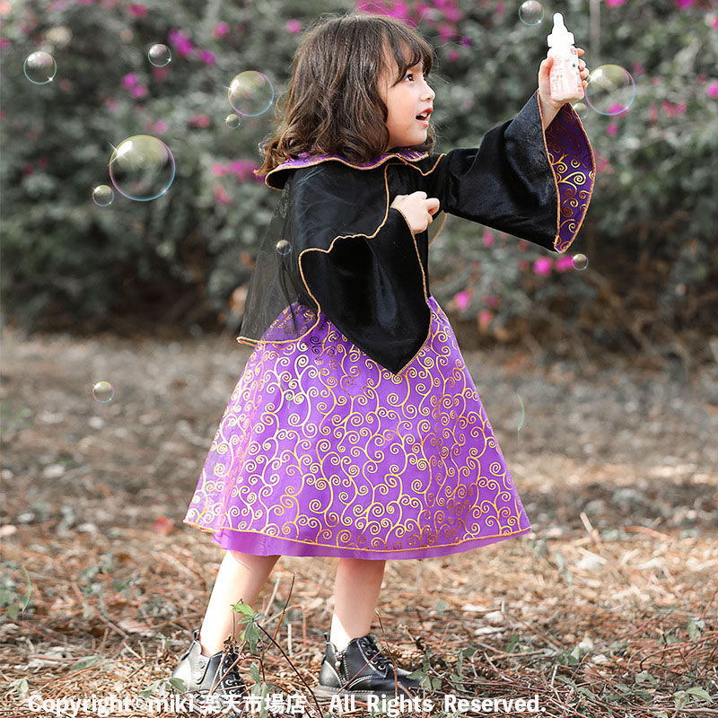 楽天市場 送料無料 ハロウィン コスプレ 女の子 衣装 魔女 子供 コスプレ 仮装 キッズ スカート コスチューム 子供 洋服 ワンピース Halloween 姫系 カラフルドレス 変装 魔法使い キッズ 子どもドレス 女の子 悪魔 Cosplay 演出服 Miki 楽天市場店