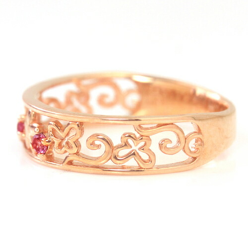 大人気の ファランジリング バタフライ 蝶 フラワー 花 指輪 チェラーレ レディース ゴールドピンキーリング ピンクトルマリン 10金 ミディリング おしゃれ 宝石 ブランド ボタニカル柄 ク ジュエリー ゆびわ 可愛い ファッションリング シンプル 華奢 関節リング