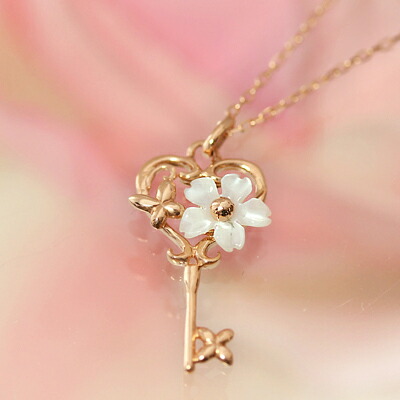 楽天市場】桜 ネックレス 18K【あす楽対応】K18 18金 レディース 