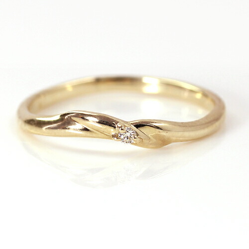 激安特価 10金 10k 流行 シンプル 華奢 ピンキーリング 関節リング ミディリング レディース レスプレット ファランジリング 指輪 ゴールド リング K10 ダイヤモンド ツイスト 宝石 ブランド 一粒ダイヤモンド おしゃれ デザイン ひねり ファッションリング レディース