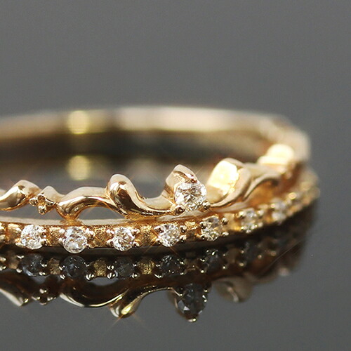 楽天市場 リング 指輪 レディース ジュエリー ダイヤモンド ダイアモンド ラプーレ K10 10k 10金 ピンキーリング 華奢 きらきら かわいい 二連風 クラウン 王冠 ティアラ 誕生日プレゼント 女性 可愛い ゆびわ クリスマス ブランド 宝石 おしゃれ Cafe Fragrant Olive