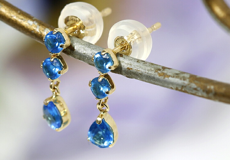 激安特価 10金 レディース アパタイト ジュエリー ピアス ハイジ K10 10k 華奢 シンプル ラウンド ペアシェイプ デザイン キラキラ 夏 ブルー 揺れる ぶらさがり デザイン性高い デイリー 可愛いピアス 誕生日プレゼント 女性 ギフト ブランド 宝石 流行に Siakad