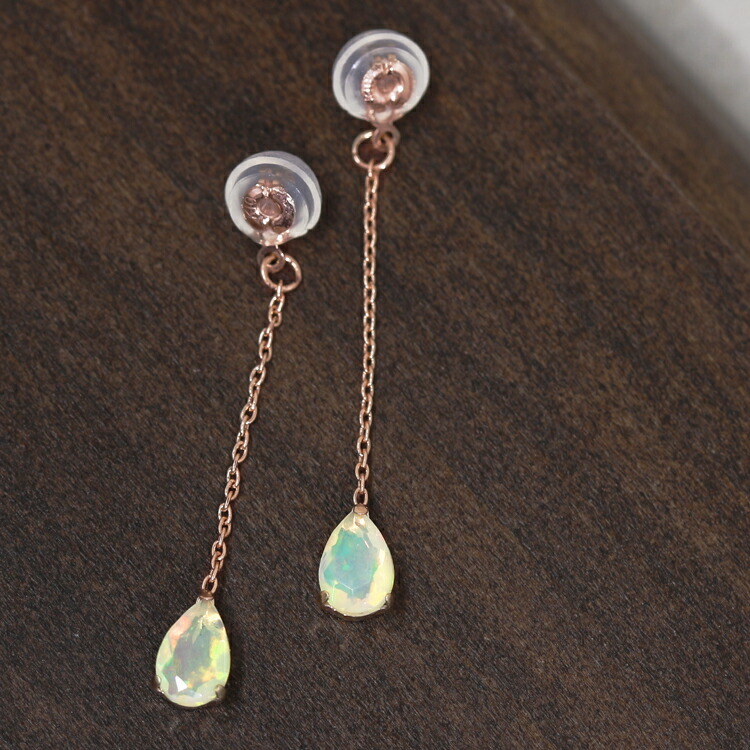 バックキャッチ カラーゴールドピアスキャッチ クラティーナ バックキャッチ エチオピアオパール 誕生日プレゼント 女性揺れる 10金 可愛いピアスキャッチ かわいい カラーゴールドピアスキャッチ クラティーナ ジュエリージュエリー アクセサリー ぶらさがり K10