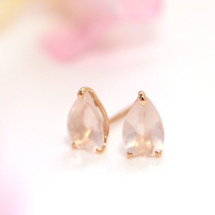 桜 ピアス 18k レディース ローズクオーツ ピンクゴールド 宝石 さくら スタッドピアス サクラ 可愛いピアス 花びら 大人かわいい 人気 桜のピアス アクセサリー あす楽対応 桜の花びら スタッドピアス 18k K18 18金 レディース ローズクォーツ ペタルン ピンクゴールド