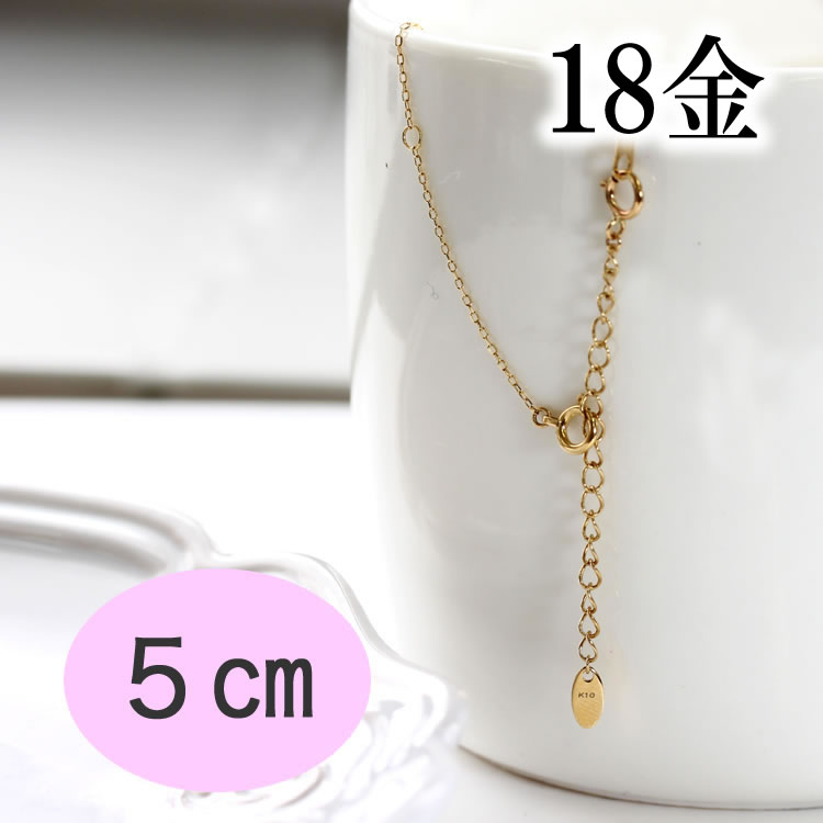 楽天市場 あす楽対応 18k ネックレス用アジャスター5cm 長さ調節 ゴールド 付け替え用アジャスター アジャスターチェーン ネックレスを長くする ネックレスを伸ばす ペンダント 短い ネックレスチェーン 18金 K18 誕生日プレゼン クリスマスプレゼント 自分へのご褒美