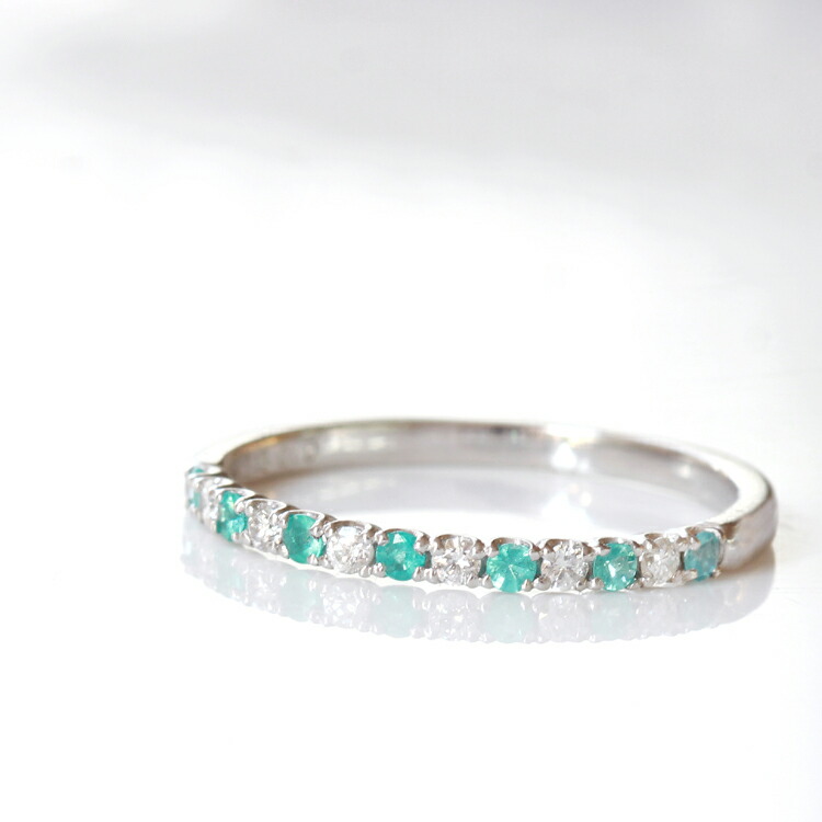 楽天市場 クーポンで最大5000円off ブラジル産 パライバトルマリン ダイヤモンド K18 ゴールドリング パラエール 18金 18k 華奢 シンプル 稀少石 エタニティ シンプル ファッションリング ブランド ジュエリー アクセサリー ホワイトゴール Cafe Fragrant Olive