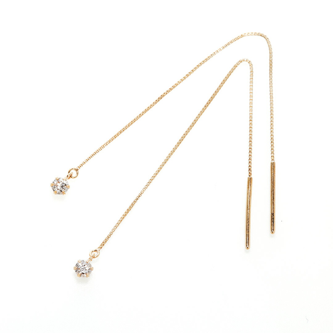 楽天市場】【新品】ピアス K10PG ピンクゴールド チェーンピアス