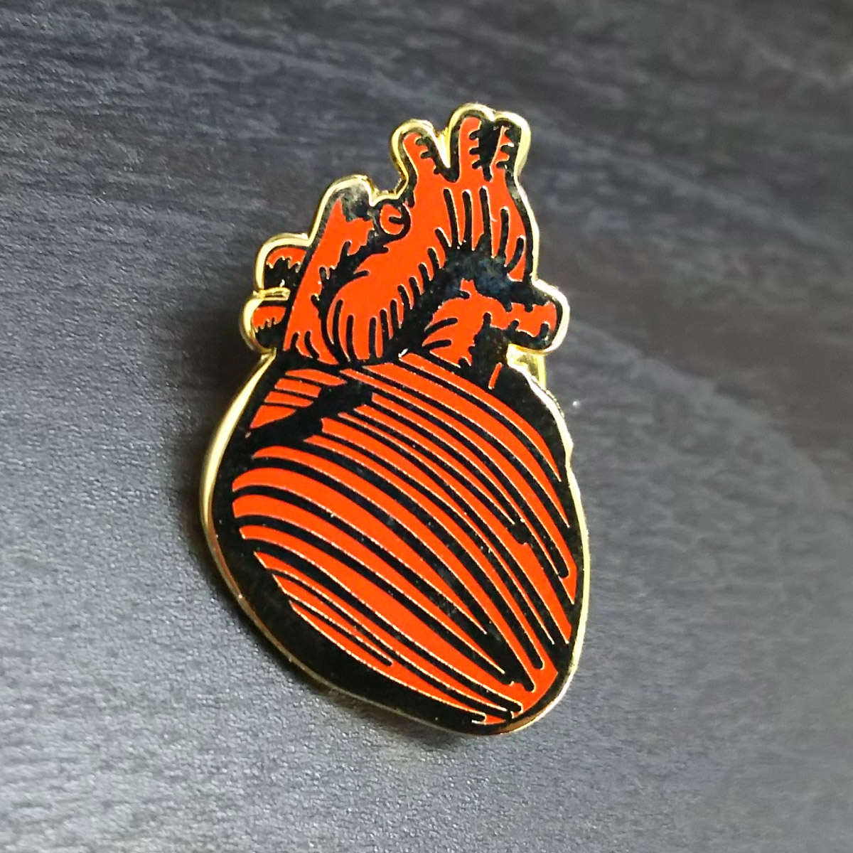 楽天市場 ピンバッチ アナトミーピンバッチ 心臓レッド ゴールド オシャレ 可愛い かっこいい 帽子 バッグ 送料無料 キャンペーン 筋肉家