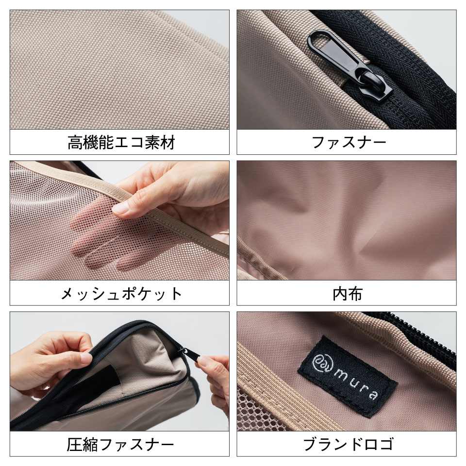 ＼先着250枚★クーポンで10%OFF／トラベルポーチ 圧縮袋 圧縮ポーチ 圧縮バッグ 旅行 旅行用圧縮袋 衣類 収納ポーチ 軽量 コンパクト 大容量 撥水 仕分け ファスナー 内ポケット 国内旅行 海外旅行 出張 おむつ トラベルグッズ 便利グッズ 洗える 誕生日 ギフト プレゼント