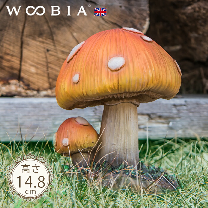 楽天市場】2連のオレンジキノコ《 ベニテングタケ（14.8cm