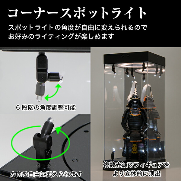 Stage Led 360 Lサイズ 回る ステージ360 ルミカ 回る Led フィギュア ショーケース プラモデル 光る フィギュアケース フィギアケース ケース フィギア ディスプレイ ディスプレー アクリル ボックス 回転 展示 ディスプレイケース ターンテーブル クリアケース