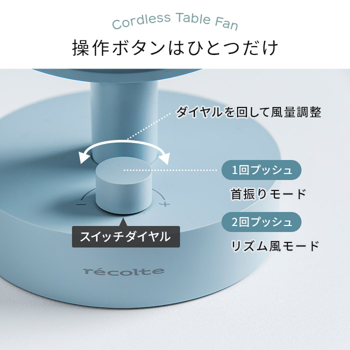 楽天市場 扇風機 Dc レコルト コードレス テーブル ファン 卓上 Usb充電 おしゃれ 自動首振り 風量10段階 リズムモード シンプル 屋外 軽量 コンパクト 小型 ミニ デスクファン Recolte Rtf 1 キノオト インテリア雑貨