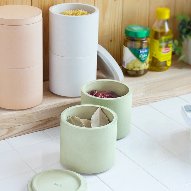 その他 珪藻土 フードコンテナ ダブル Soil ソイル 正規品 保存容器 ホワイト ピンク グリーン キャニスター おしゃれ 調味料入れ コーヒー キャニスター 塩 砂糖 入れ 固まらない 日本製 リアル Www Ebema Cl