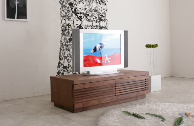 テレビボード テレビ台 ローボード ジャギー JAGGY 幅120cm 高さ35cm 片引出し 天然木 ウォールナット ブラックチェリー オーク サクラ 前面フラット ルーバー 国産 日本製 開梱・設置サービス【smtb-KD】【P10】｜木下家具