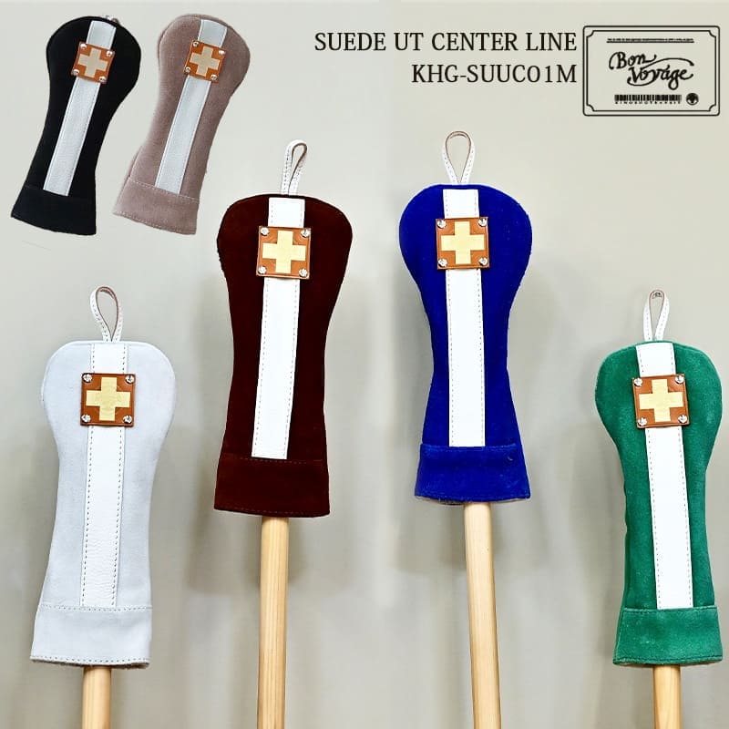 【入荷しました】木の庄帆布 公式 KINOSHOHAMPU KHG-SUUC01M SUEDE UT CENTER LINE スウェードユーティリティ センターライン ヘッドカバー 牛革 2025年モデル【KinoshoTRANSIT】
