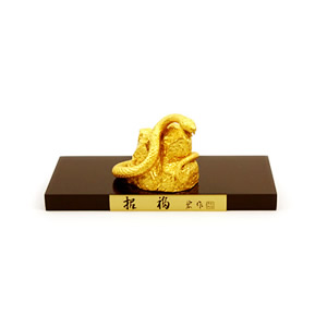 金箔貼 蛇置物「招福A」｜金箔屋本舗 Gold-Shop