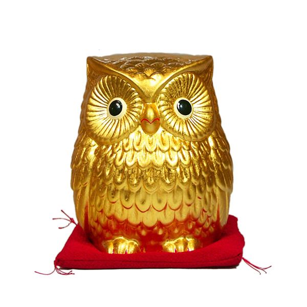 金箔貼 梟置物<br>「招金福郎(大)」<br>