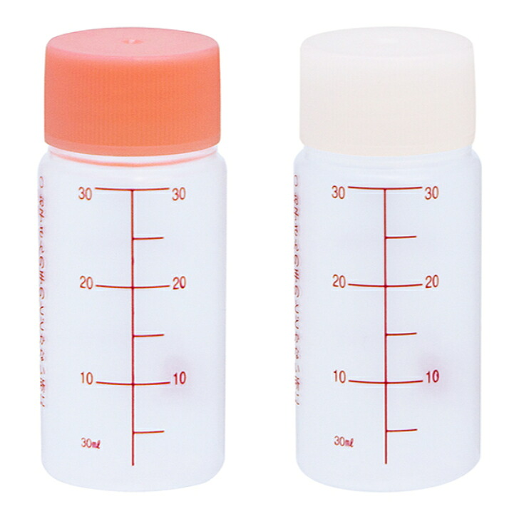 金鵄製作所【NK外用瓶 30mL 赤色目盛 ノーマルキャップ(フタ色は、ピンク・白(ホワイト)からお選び下さい) 1箱(200本入)B0450】 水剤瓶 お薬ボトル 外用薬投薬瓶 投薬瓶 キンシ