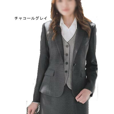 事務服・ユニフォーム・事務室お召しもの ユニ小母さん U2132 上衣 17号-19号 レディースファッション-事務服-ジャケット
