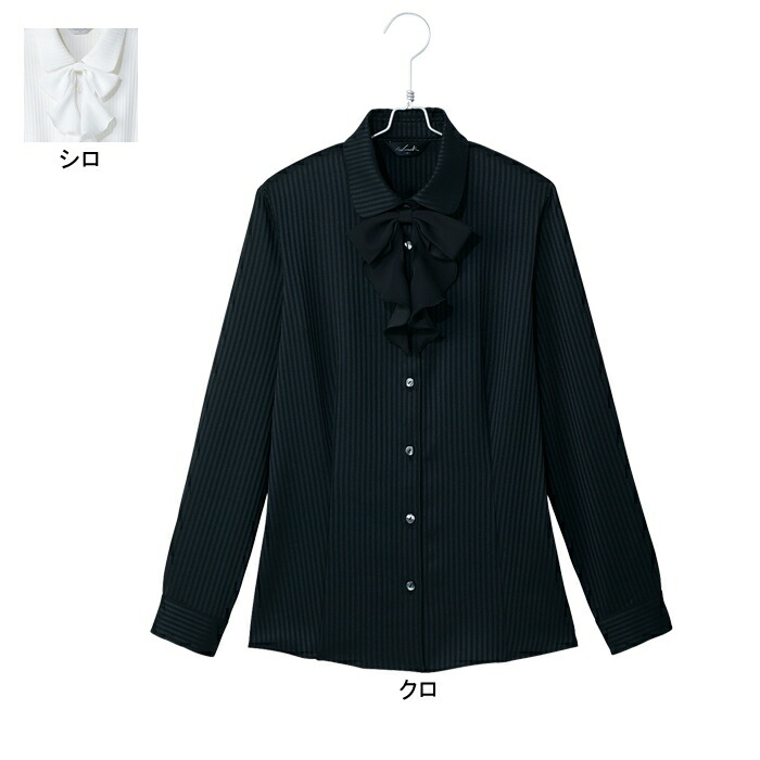 事務服・制服・オフィスウェア ピエ HCB1011 長袖ブラウス 17号-19号