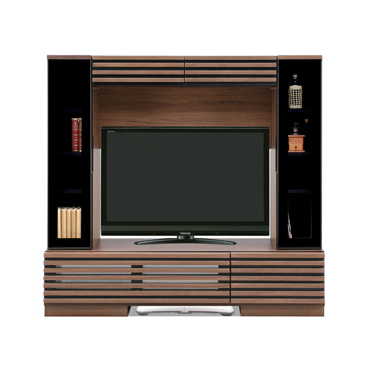 大特価品 ボレロ bolero 天然杢ウォールナット突板 AV収納 テレビボード 150幅 150TVB-M ハイタイプ AVボード ローボード 壁面タイプ