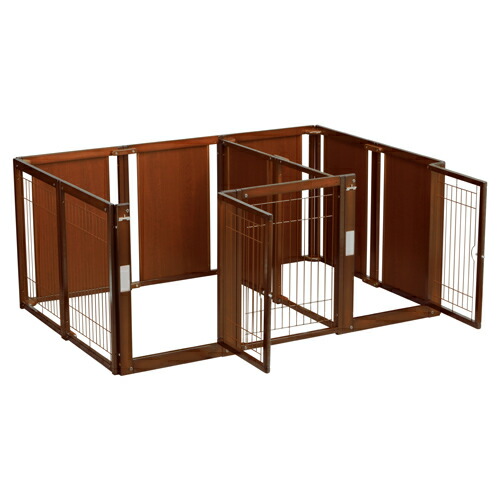 新商品 ペットサークル 犬用 サークルプラス ツードア F 80xlp メッシュ サークル 多頭飼い 中型犬 大型犬 室内用 木製 日本製 ペット家具 海外限定