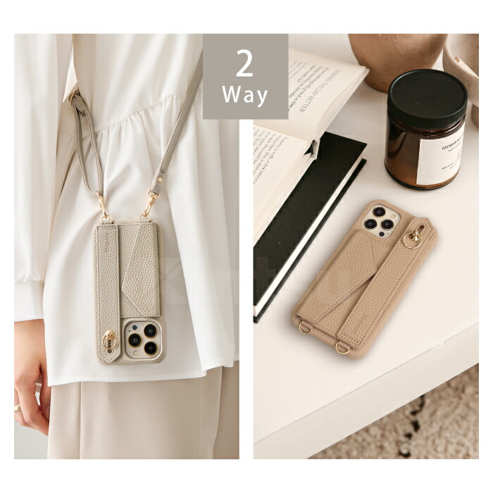 公式 Elegante ベルト付 スマホショルダー iPhone16e ケース