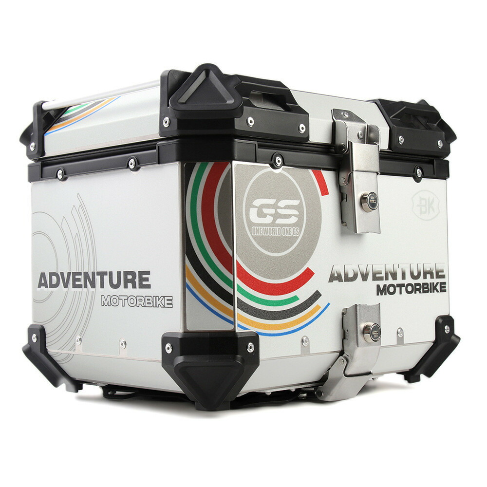 バイク リアボックス 大容量 トップケース 55L カブ ハンターカブ クロスカブ フルフェイス対応 バイクボックス アルミ ハードケース スーパーカブ バイク パーツ カスタム ブラック｜KinuVibe