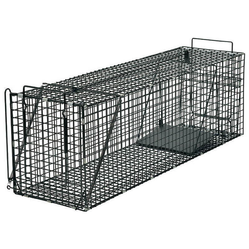栄ヒルズ 保護器踏板式 Dタイプ305 TN-5 黒塗装仕上げ イタチ タヌキ 捕獲器 仕掛け トラップ 捕獲 保護 保護器 小動物|金象本舗店