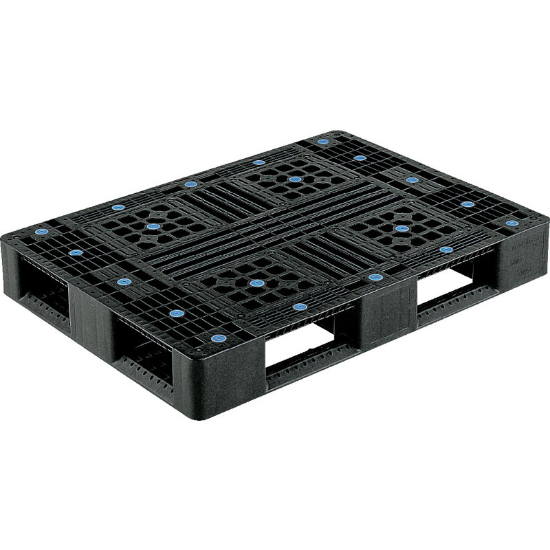 三甲 サンコー プラスチックパレット 4方差し片面使用型 D4-811 ブラック