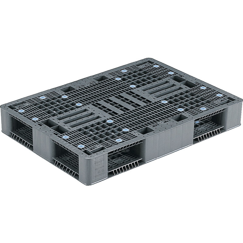 三甲 サンコー プラスチックパレット 4方差し両面使用型 R4-811-2 グレー|金象本舗店