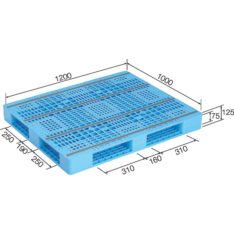 三甲 サンコー プラスチックパレット4方差し両面使用型R4-1012-2 大型 重量商品 新作人気モデル プラスチックパレット4方差し両面使用型R4- 1012-2