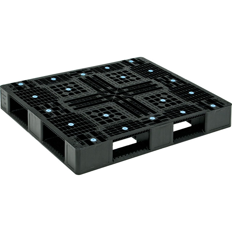 三甲 サンコー プラスチックパレット 4方差し片面使用型 D4-1012-2 ブラック