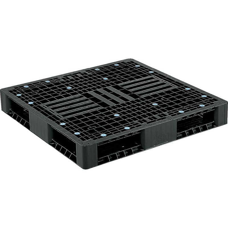 三甲 サンコー プラスチックパレット 4方差し両面使用型 R4-1111-3 ブラック