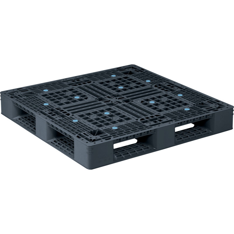 三甲 サンコー プラスチックパレット 4方差し片面使用型 D4-1111-2S ブラック