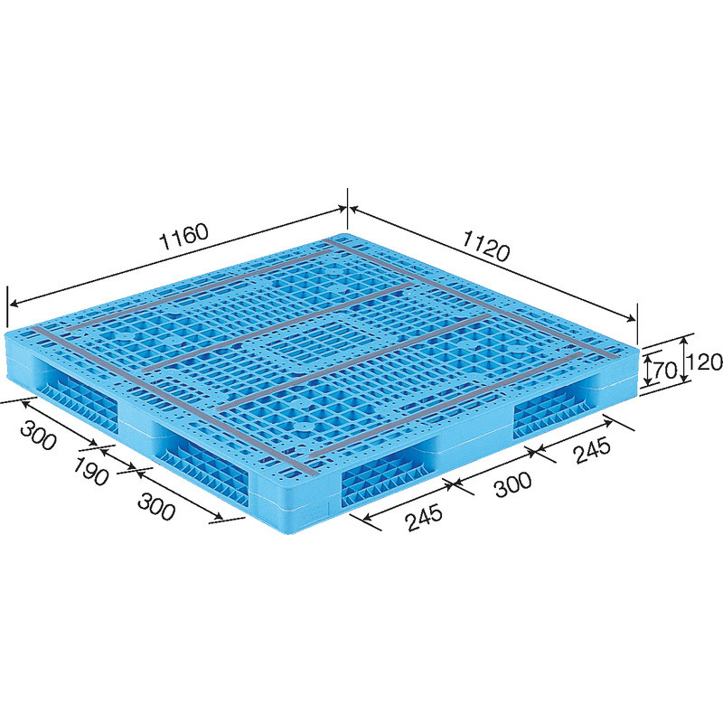 三甲 サンコー プラスチックパレット4方差し両面使用型R4-112116 大型 重量商品 流行のアイテム プラスチックパレット4方差し両面使用型R4- 112116