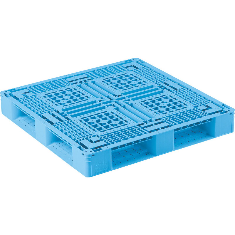 三甲 サンコー プラスチックパレット 4方差し片面使用型 D4-1111-2 ライトブルー|金象本舗店