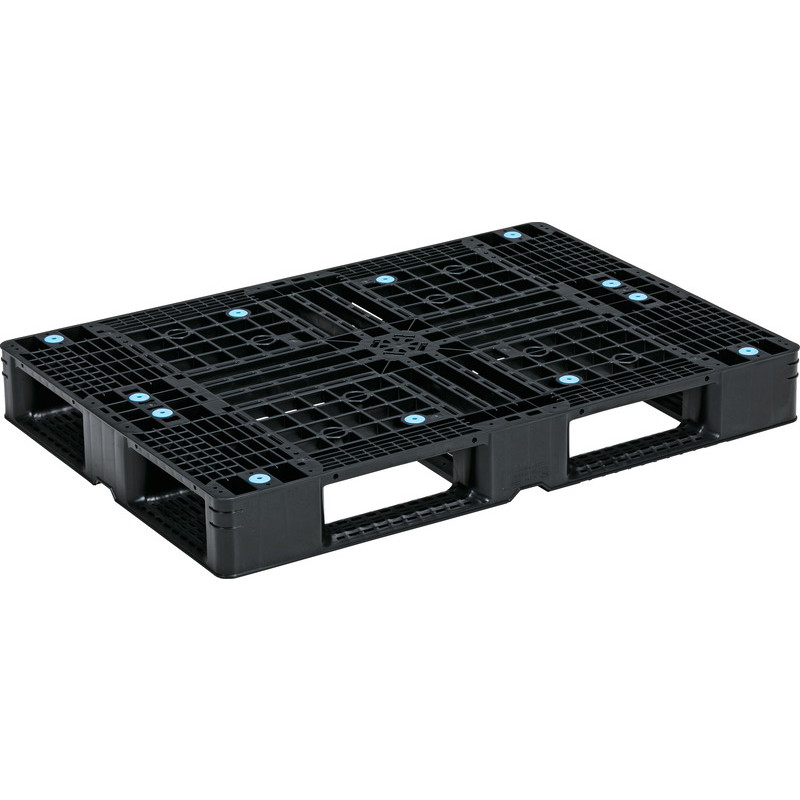 三甲 サンコー プラスチックパレット 4方差し片面使用型 D4-077110 ブラック
