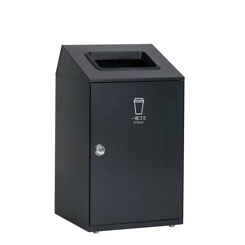テラモト ニートSTF 一般ゴミ用 アーバングレー 67L 角穴 スチール製 ゴミ箱 屑入れ 屋内用 分別回収|金象本舗店