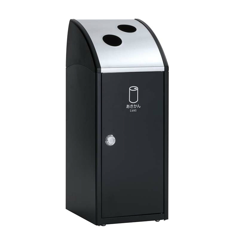 テラモト TriMSLF ステン アーバングレー あきかん用 スチール製 ゴミ箱 屑入れ 屋内用 分別回収 ステンレス投入口｜金象本舗店