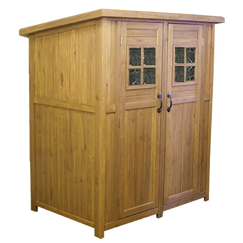住まいスタイル カントリー小屋(大サイズ) DNS-0177LBR 物置 倉庫 収納庫 天然木 木製 庭 物入れ おしゃれ 大型 北欧 ナチュラル ガーデニング キャンプ｜金象本舗店 74,250円