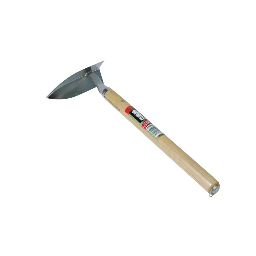 【楽天市場】【園芸作業用品-鎌(かま)・草削り・草抜き・雑草取り】金象印 ステンレス 片手三角ホー 柄付:金象本舗楽天市場店