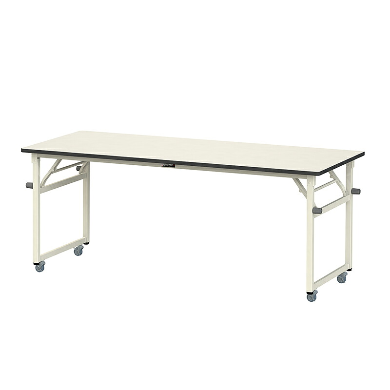 山金工業 ワークテーブル 均等耐荷重112kg (自重含む) 折りタタミタイプ移動式 H740mm ポリエステル天板 STPC-1875N-II|金象本舗店