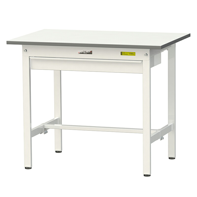 山金工業 ワークテーブル150シリーズ 均等耐荷重150KG 固定式 H740MM ワイド引出し付／基本形 SUP-960W-WW｜金象本舗店 24,768円