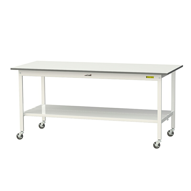 山金工業 ワークテーブル150シリーズ 全体均等耐荷重128KG(自重含む) 移動式 H825MM 全面棚板付 SUPC-1875TT-WW｜金象本舗店