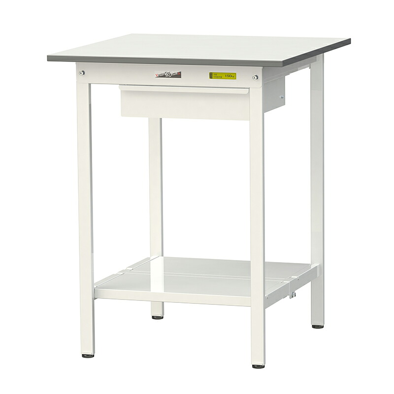 山金工業 ワークテーブル150シリーズ 均等耐荷重150KG 固定式 H950MM キャビネット付/全面棚板付 SUPH-775UTT-WW|金象本舗店