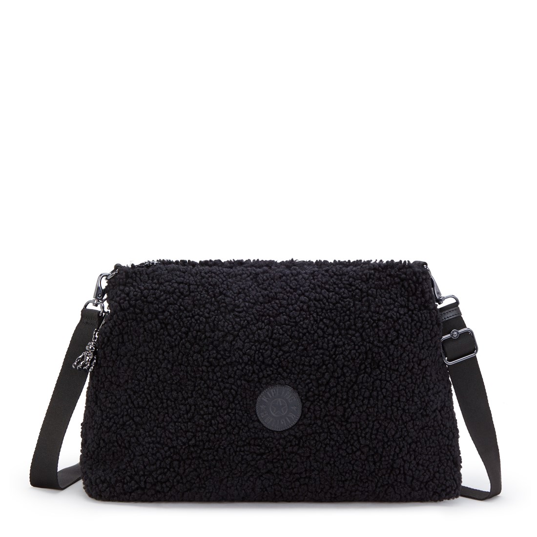 キプリング 公式 ショルダーバッグ POLLIE M(Black Fuzz) ポリーエム(ブラックファズ) KI63315PF 　期間限定価格 2026/5/10 まで