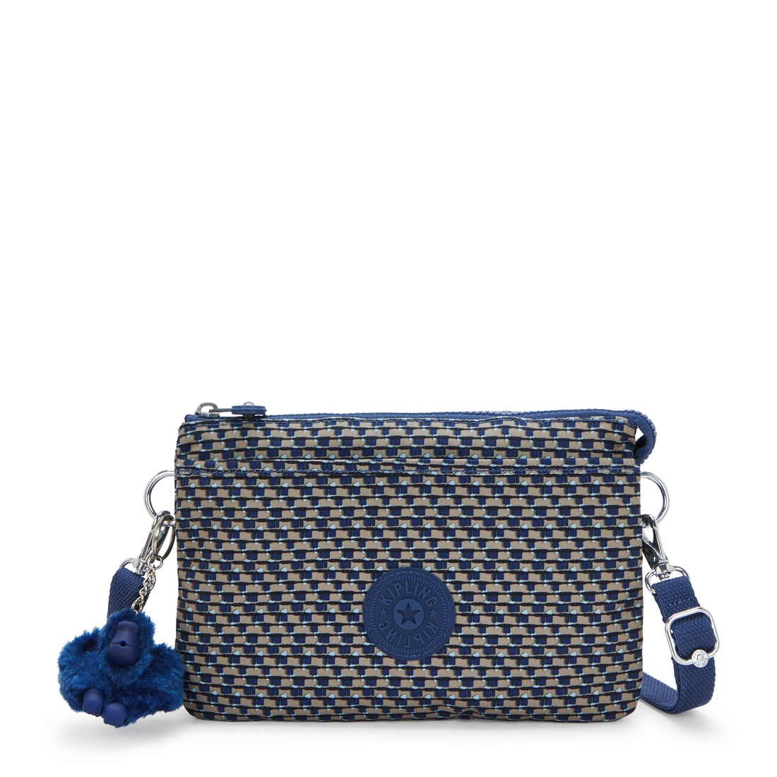 キプリング 公式 ショルダーバッグ RIRI(Blue on Wire) リリ(ブルーオンワイヤー) KI77809PC ベーシックプリント コレクション｜公式 キプリング アウトレット店