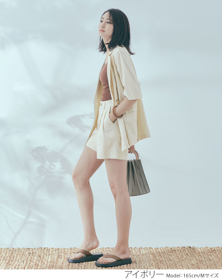 良品 Rene ルネ　キュロット ハーフパンツ　ネイビー　綺麗め　34 ステッチ入りキュロットパンツ - ネイビーブルー | ZARA Japan