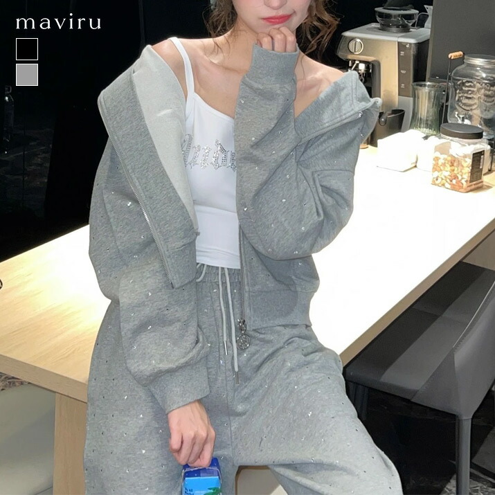 楽天市場】kirakiraShop ビジュースウェットセットアップ トップス